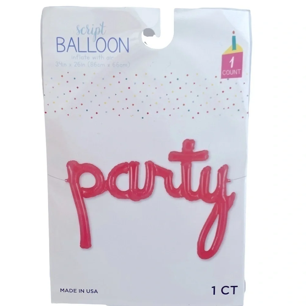 Target Red Script Balloon “Party” Celebration Party Graduation Decorations
